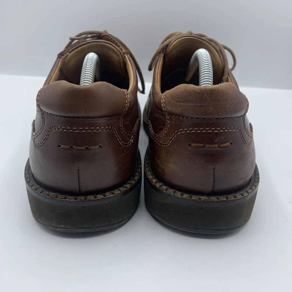 ECCO Men's Seattle Bicycle-Toe Oxford Brown Leather Sz 43 EU 9-9.5 US